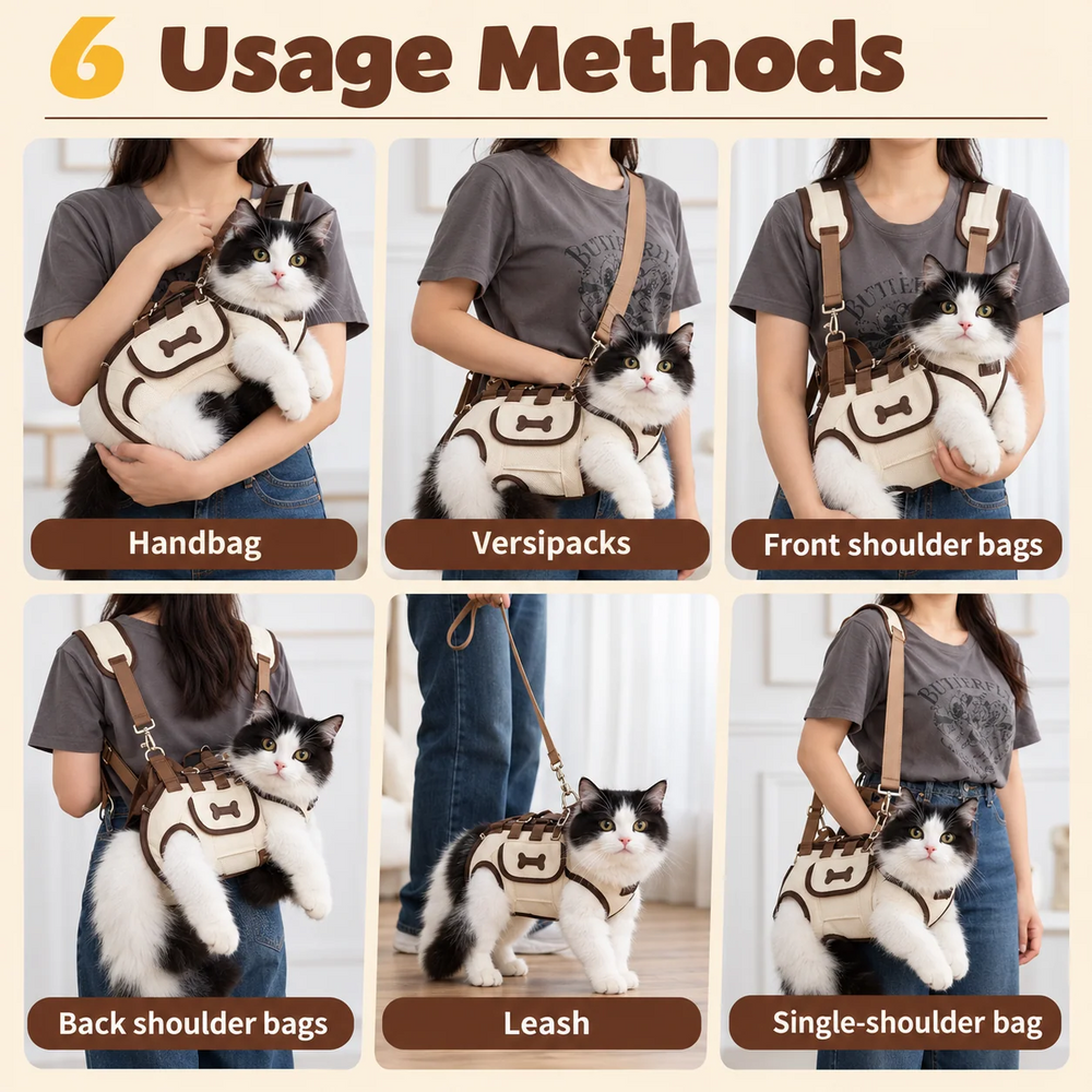 Pawdella® Multifunctional Pet Backpack with Strap™